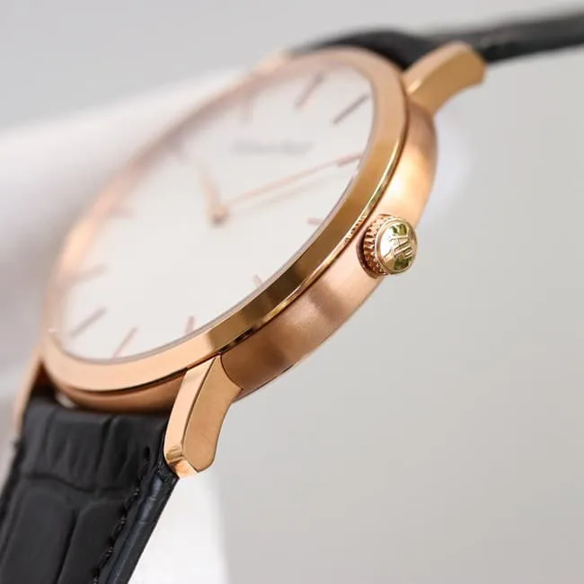 top-tier replicaAudemars PiguetJULES AUDEMARS series rose gold steel case front view