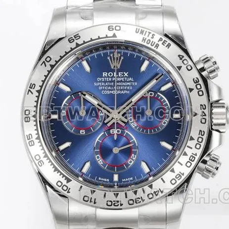 collectible watch JF factory DaytonaRolexblue dial4131 mechanical 40mm side live photo