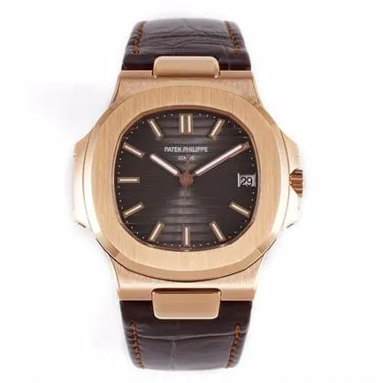 3K Factorytop-tier watch Patek Philippe men's brown plate brown belt self-winding watch front view