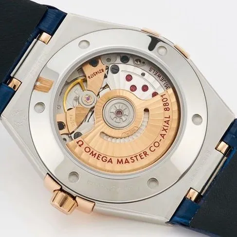 TW factory Omegatop-tier watch constellation series 39mm men's blue dial blue belt automatic movement watch front view
