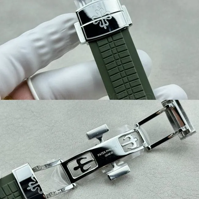Patek PhilippePPM factory top-tier watch Aquanautgreen dialdiamond bezel5167front live photo