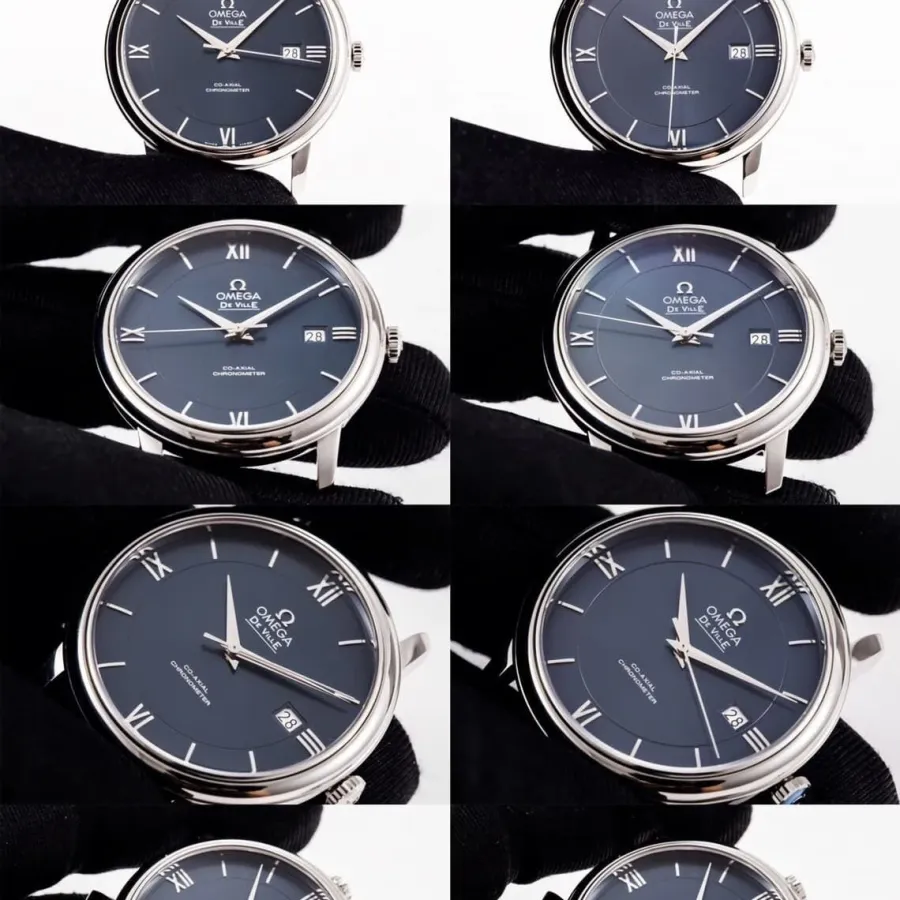 A+ factory Omegatop-tier watch De Ville blue dial424.10.40.20.03.001 real and fake comparison evaluation appearance live photos