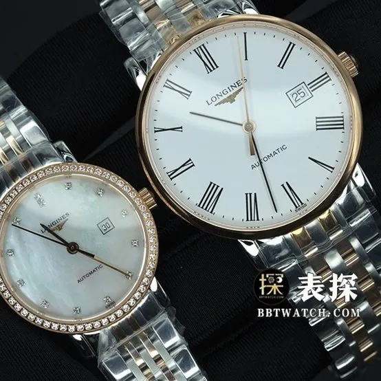 Longines Boya watch couple white dial black needle steel bracelet picture and price front live photo