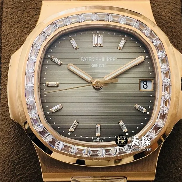 PPF FactoryPatek Philippe sporty and elegant top-tier 1:1super watch men's dark gray plate steel bracelet model pictures and prices front live photo