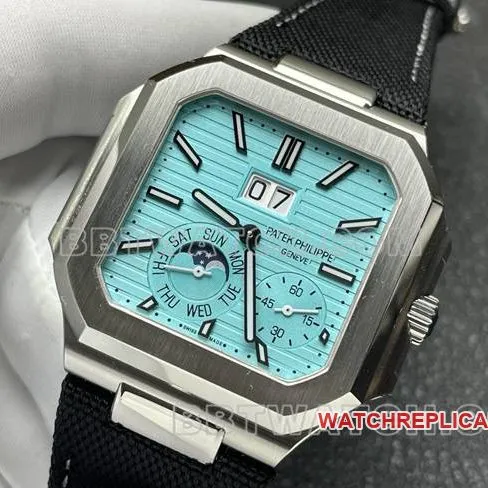 watch P1 factory Patek PhilippeCUBITUS light blue dial5822P-001front live photo