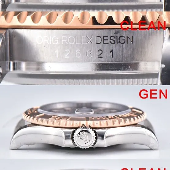 C Factory Yacht-Master Model Chocolate Color Authentic and Fake Comparison Evaluation Rolextop-tier Watch Case Comparison Chart