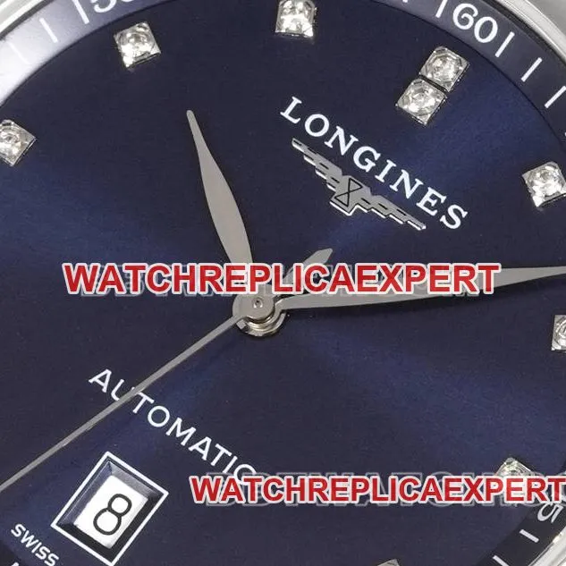 Longines collectible watches XC factory master craftsman blue plate diamond hour markers L888 mechanical movement steel strap models front actual photo