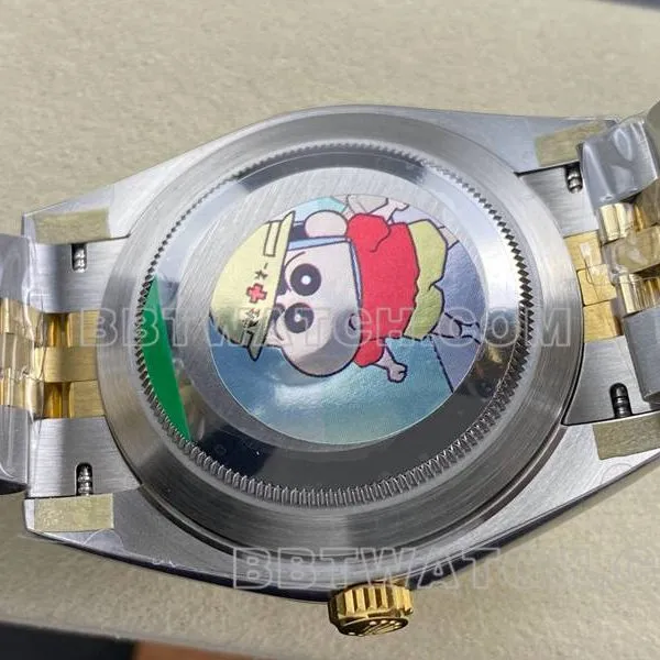 Rolex collectible watch ARF Factory log 41mmsilver dial3235 gold steel bracelet front live photo