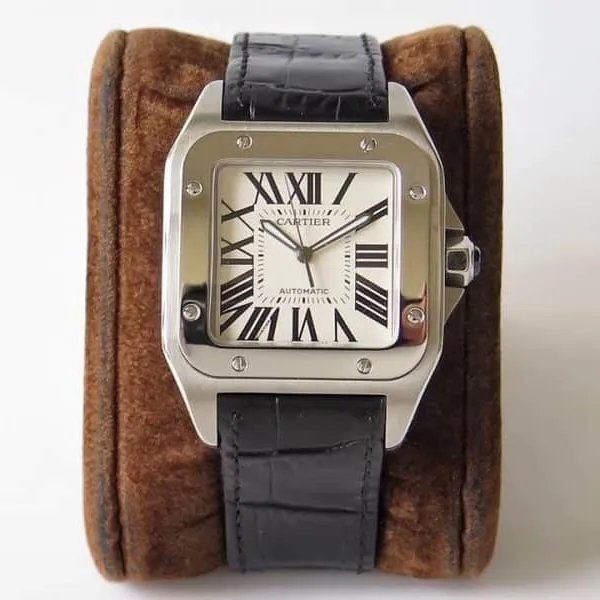 KZCartier Santos 100 Series W20106X8 Unisex Mechanical Watch True and False Comparison Evaluation Detail Shots