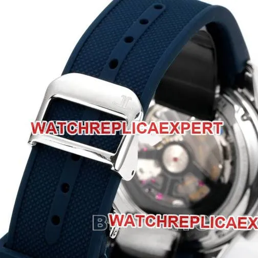 1:1replica watch Jaeger-LeCoultre Beichen blue dial mechanical blue rubber model braceletlive photos