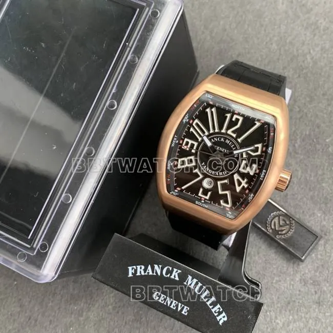 Frank Muller ABF factory top-tier watch V45black dial gold case leather braceletside live photo