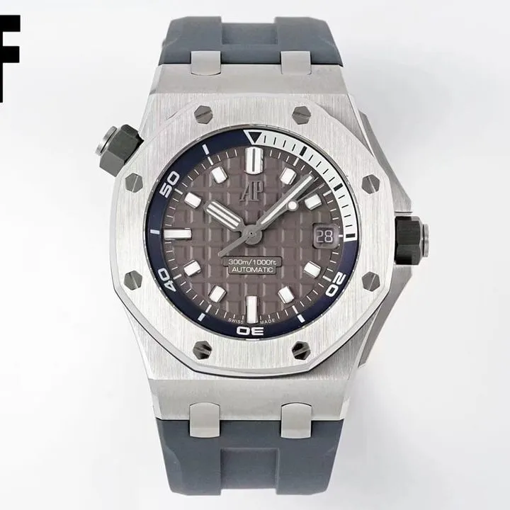 APF factory Audemars PiguetRoyal Oak offshore type 157201:1top-tier watch men's black dial rubber model pictures and prices front live photo