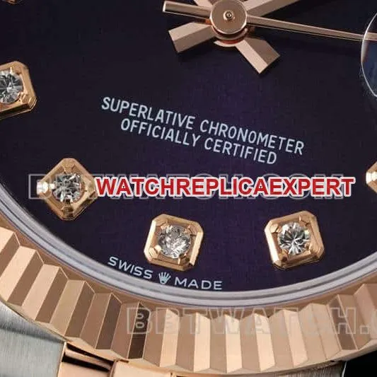 ARF FactoryRolex log 1:1super purple plate 31mm gold five-lattice chain link 278271front live photo