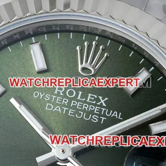 ARF FactoryRolex log super clonegreen dial stick hour markers 31mm three grid link 278274front live photo