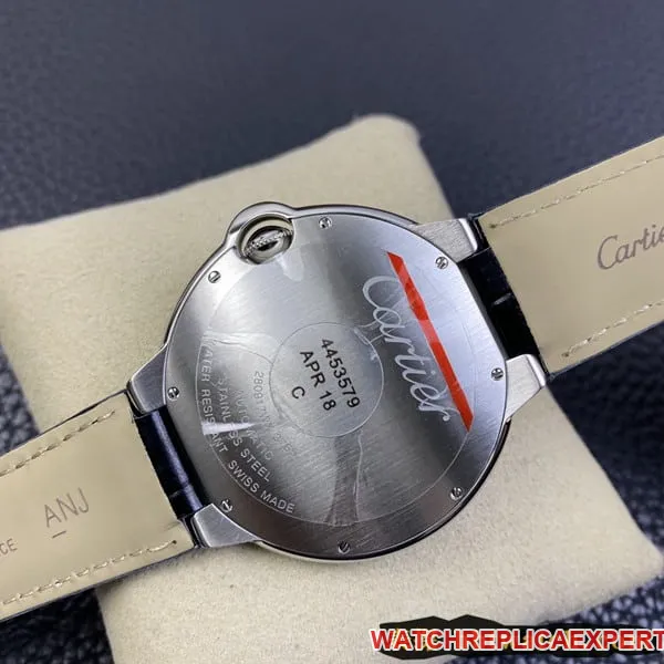2020 new watch Cartier Blue Balloon V6 factory (V8 upgraded version) official warranty card instruction manual warranty leather strap model front view