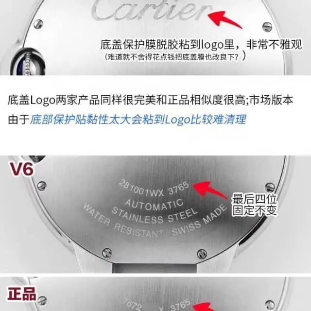 V6 Cartier Blue Balloon 42 Large Men’s Watch Review – Flying Blue Balloon Boutique Style Logo Detail Shots