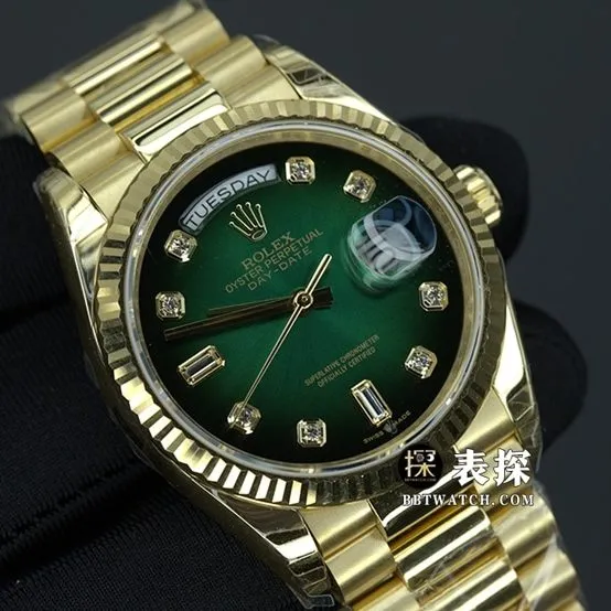 EW FactoryRolexday displayDatejust1282381:1super watch men's gradient green dialsteel bracelet picture and price front live photo