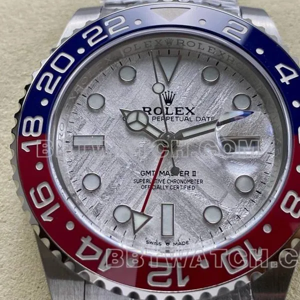 Rolex collectible watch ARF FactoryGMT-MasterGMT meteorite disc Pepsi bezelfront live photo