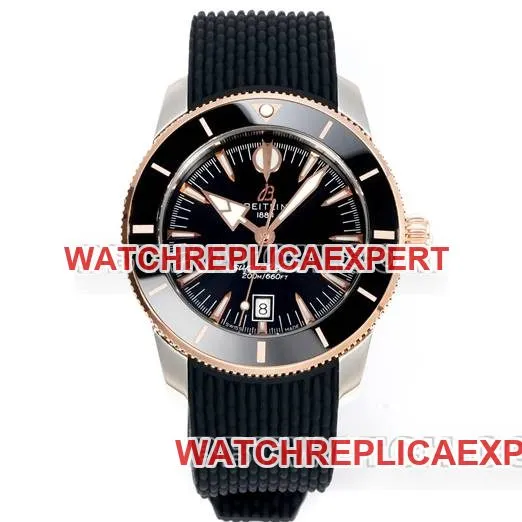 top-tier watch super ocean culture BLS factory Breitlingblack dial rubber braceletfront live photo