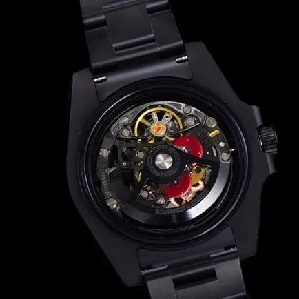 Rolextop-tier watch men's black dialsteel braceletSubmariner series mechanical watch detail shots