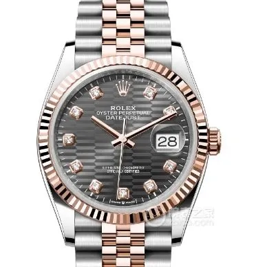 EW factory logotype Rolex collectible watches black plate intermetallic steel strap models m126231-0019