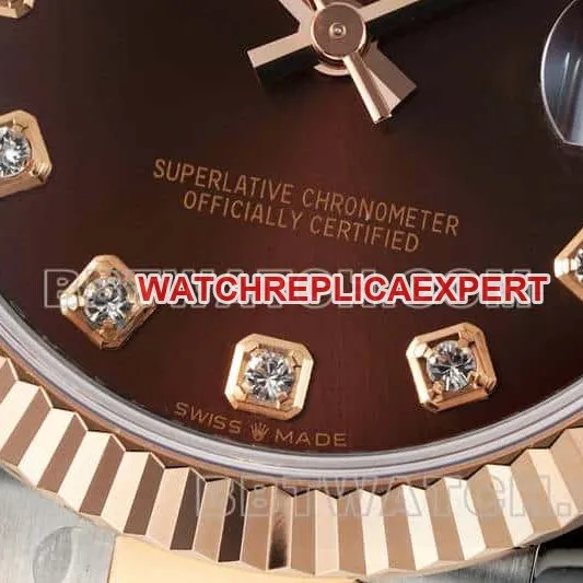 ARF FactoryRolex log top-tier 1:1high-quality brown disk 31mm gold three-grid chain link 278271front live photo