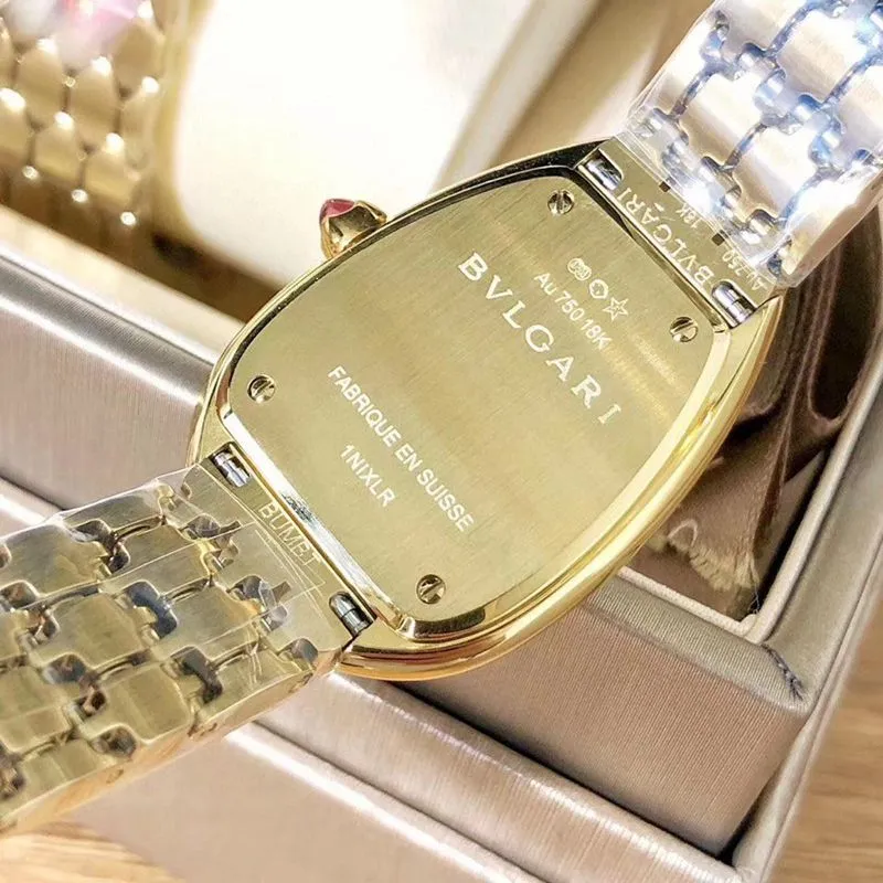 Bvlgarireplica watch ladies gilt snake shadow market highest version original mold opening front view