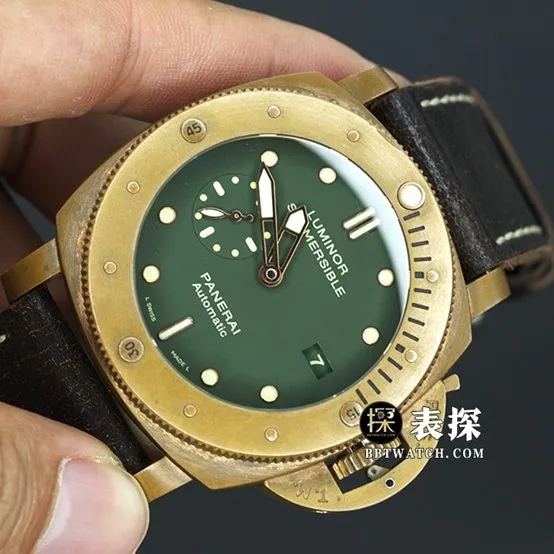 VS FactoryPanerai special edition PAM003821:1top-tier watch men's green dialleather strap model pictures and prices front live photo