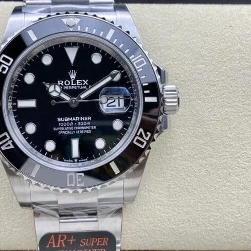 top-tiersuper cloneAR super masterpiece Rolex latest 41mm Black Submariner men's watch front view