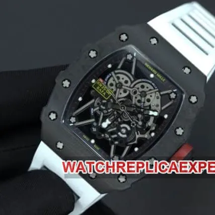 KV Factorytop-tier watch Richard Mille automatic movement men's black dialrubber strap watch front view