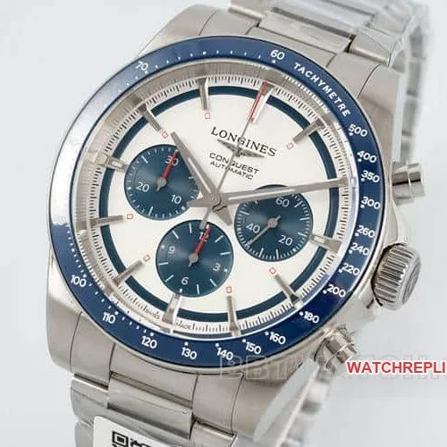 AFLongines Concas 1:1super silver dialsteel bracelet model L3.835.4.98.6front live photo