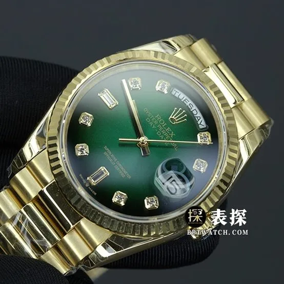 EW FactoryRolexday displayDatejust1282381:1super watch men's gradient green dialsteel bracelet picture and price front live photo