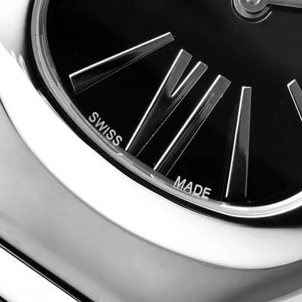 BV factory top-tier watch Bvlgari women's black dial black ceramicbraceletquartz watch front view