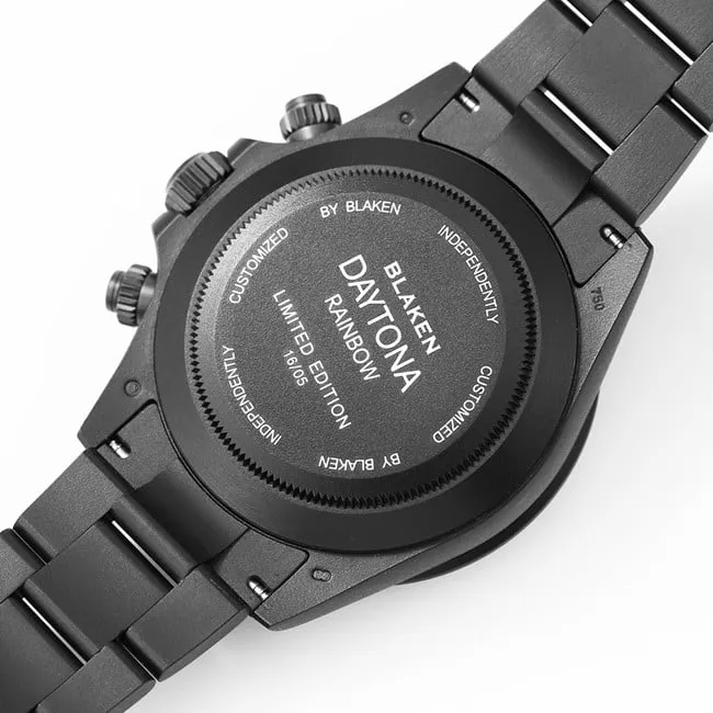 Rolex modified watch top-tier replicaDaytona series men's black dialsteel bracelet fully automatic movement watch front view