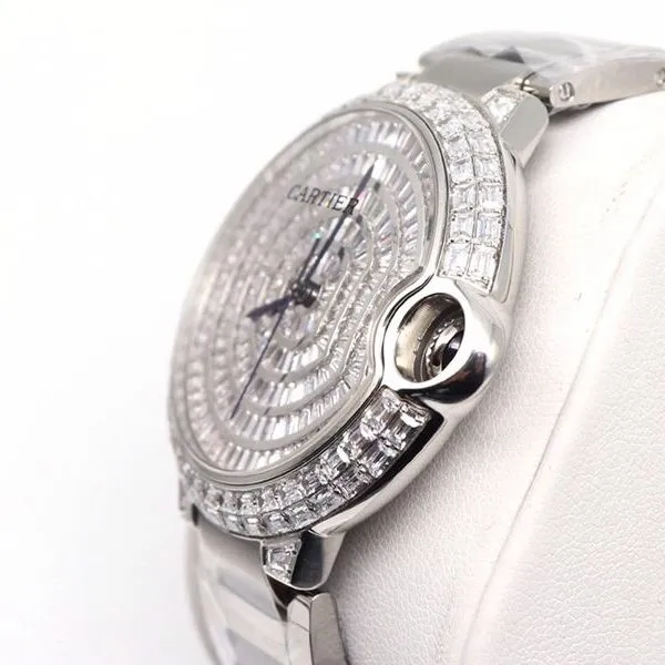 Cartier Blue Balloon Square Diamond Full Star Watch Front View