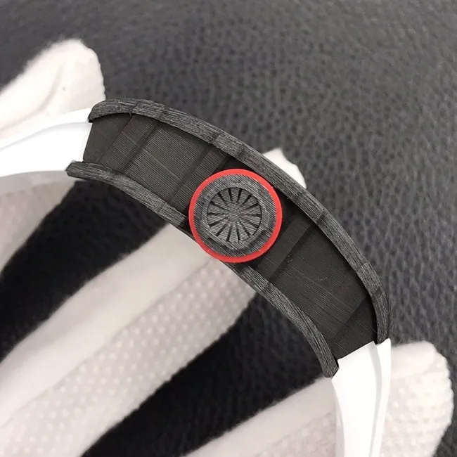 ZF Factorytop-tier watch Richard MilleRM035-2black dial white rubber strapautomatic movement watch front view