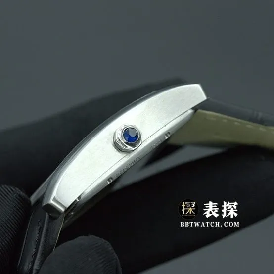 F5 factory Cartier tank watch men's Andy Lau same leather strap model pictures and prices front live photo