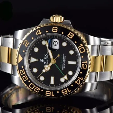 Big factory high-quality replicaV9Rolex indirect black dialGMT-MasterGMT full series watch front view