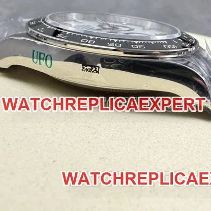 Watch Daytona UFO Factory Rolex White Plate 4131 Mechanical Side by Side Actual Picture
