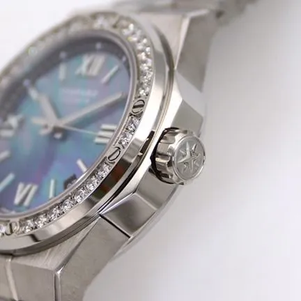 top-tier replicaChopard super A watch men's blue dialautomatic movementsteel braceletALPINE EAGLE series watch side view