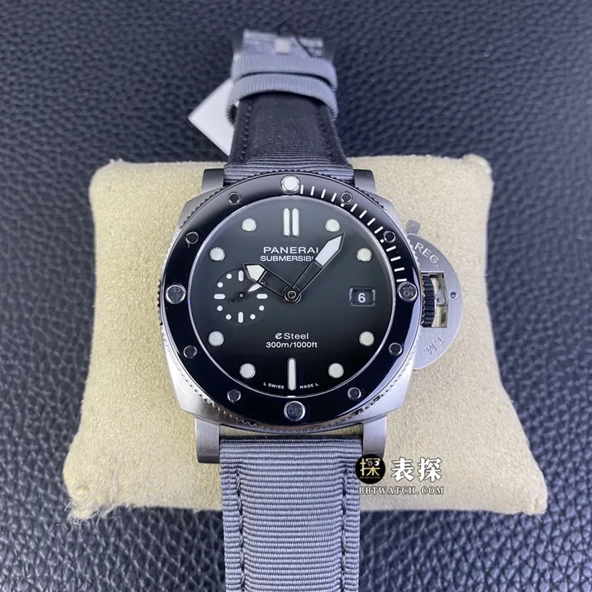 SBF factory Panerai sneak PAM01288 top-tier watch men's carbon gray plate leather strap model pictures and prices front live photo