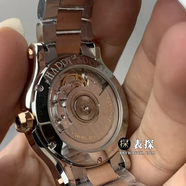 YF factory Chopard ladies happy diamond top-tier watch silver gray disc gold steel bracelet model pictures and prices front live photo