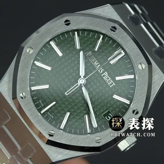 ZF Factory Audemars Piguet Royal Oak 50th Anniversary 15510 Top Watch Men's Green Dial Steel Band Model Pictures and Price Side Real Shot