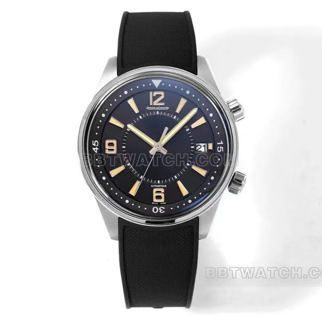 BLS factory Jaeger-LeCoultre Beichen top-tier 1:1high-quality replicablack dial rubber model 906867Jfront live photo
