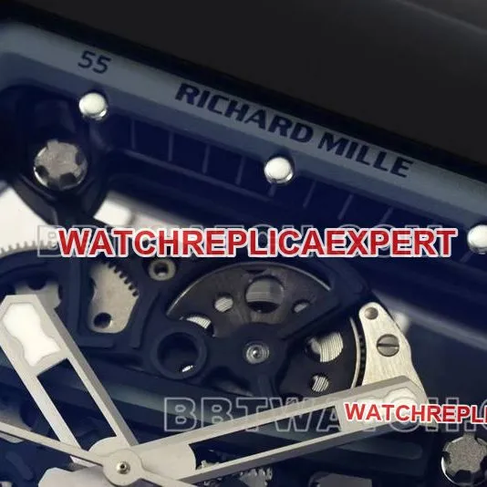 Richard Mille watch R factory hollow plate white rubber model RM061front live photo