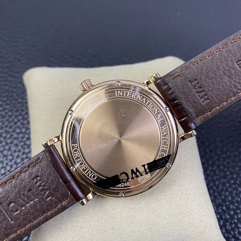 IWC watch Portofino series moon phase automatic watch front view