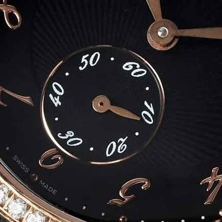 top-tier Hermès women's black dial black belt classic series quartzleather strap watch detail shots