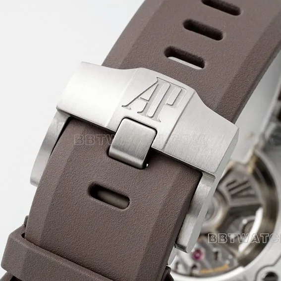 APS factory Audemars PiguetRoyal Oak offshore top-tier 1:1high-quality gray plate rubber model 15720ST.OO.A009CA.01front live photo