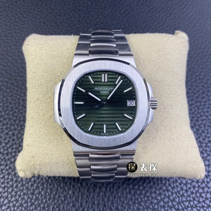 MP factory Patek Philippe sporty and elegant 5711top-tier watch men's green dialsteel bracelet model pictures and prices front live photo