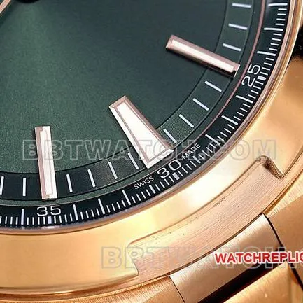 top-tier watch PPF Factory across the world Vacheron Constantingreen dialrose gold4500Vfront live photo